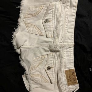 Hollister shorts white button pocket size 1 or 25